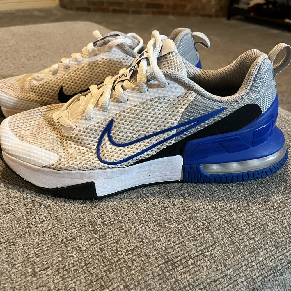 Men’s Nike AirMax White and Blue Athletic Shoes